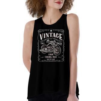 50Th Birthday 1972 Vintage Classic Motorcycle 50 Years Women's Loose Tank Top | Mazezy