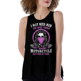 Biker Girl - Ride My Own Women's Loose Fit Open Back Split Tank Top - Seseable