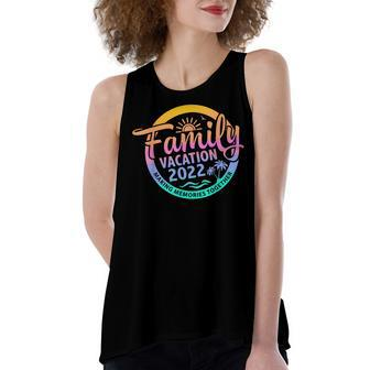 Family Trip Summer Vacation Beach 2022 Vintage Lover Women's Loose Fit Open Back Split Tank Top - Seseable