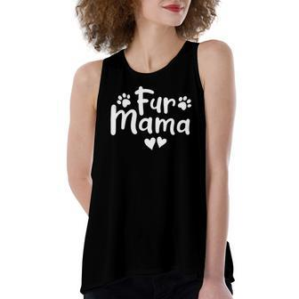 Fur Mama Paw Floral Dog Mom Women's Loose Tank Top | Mazezy