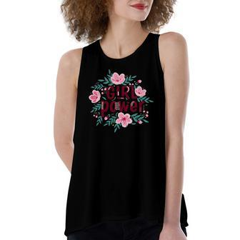 Girl Power Be Strong Motivational Quotes Graphic Women's Loose Tank Top | Mazezy