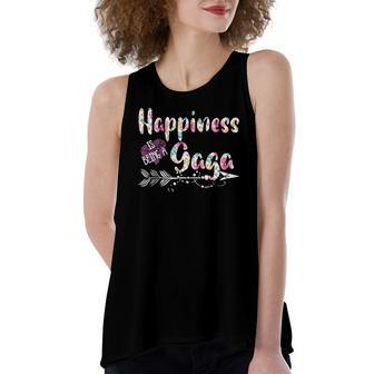 Happiness Is Being A Gaga Cute Grandma Women's Loose Tank Top | Mazezy