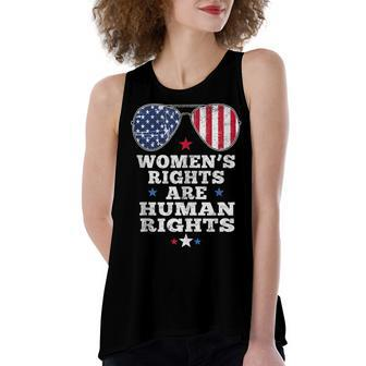 Human Rights Womens Right Reproductive Rights 4Th Of July Women's Loose Fit Open Back Split Tank Top - Seseable