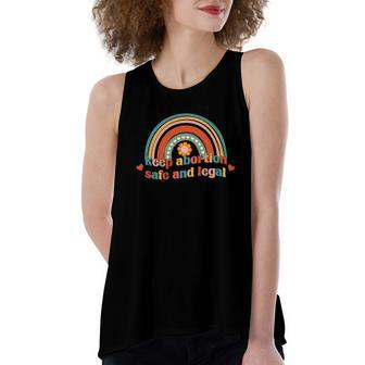 Keep Abortion Safe And Legal Feminist Women's Loose Fit Open Back Split Tank Top - Seseable