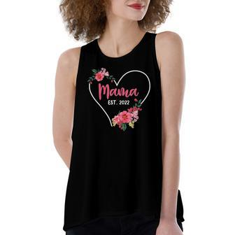 Mama Est 2022 Mom To Be Pregnancy Announcement Women's Loose Tank Top | Mazezy