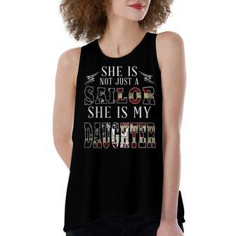 My Daughter Is A Sailor Women's Loose Fit Open Back Split Tank Top - Monsterry