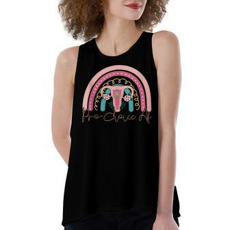 Pro Choice Af Quote Reproductive Rights Pro Feminist Choice Women's Loose Fit Open Back Split Tank Top - Seseable