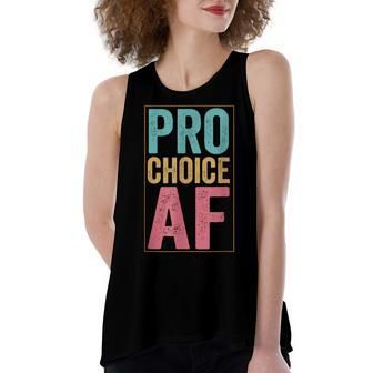 Pro Choice Af V3 Women's Loose Fit Open Back Split Tank Top - Seseable