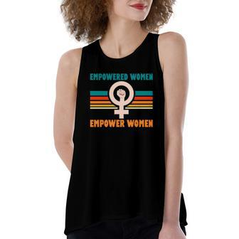 Pro Choice Empowered Women Empower Women Women's Loose Fit Open Back Split Tank Top - Seseable