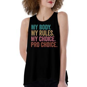 Pro Choice Feminist Rights - Pro Choice Human Rights Women's Loose Fit Open Back Split Tank Top - Seseable