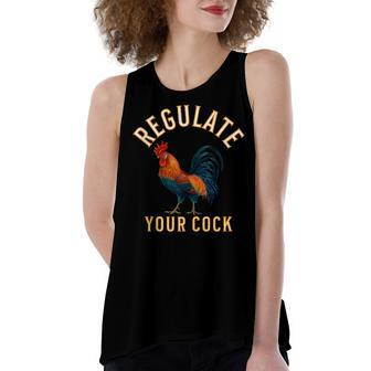 Regulate Your Cock Pro Choice Feminism Womens Rights Women's Loose Fit Open Back Split Tank Top - Seseable
