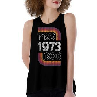 Retro Pro Roe 1973 Pro Choice Womens Rights Roe V Wade Women's Loose Fit Open Back Split Tank Top - Seseable