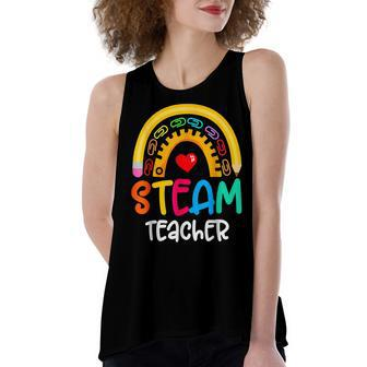 Steam Teacher Squad Team Crew Back To School Stem Special Women's Loose Fit Open Back Split Tank Top - Seseable