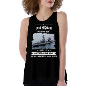 Uss Higbee Dd 806 Front Women's Loose Fit Open Back Split Tank Top - Monsterry UK