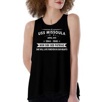 Uss Missoula Apa211 Apa Women's Loose Fit Open Back Split Tank Top - Monsterry UK