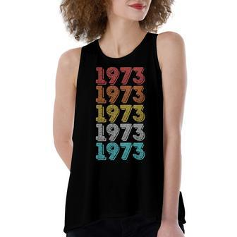 Womens Vintage Pro Choice 1973 Womens Rights Feminism Roe V Wade Women's Loose Fit Open Back Split Tank Top - Seseable