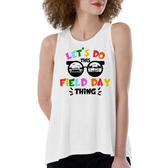 Field Day Thing Summer Kids Field Day 22 Teachers Colorful Women's Loose Fit Open Back Split Tank Top - Seseable