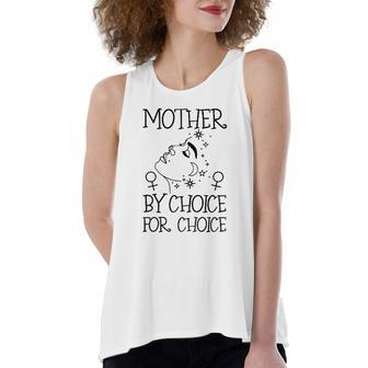 Mother By Choice For Choice Reproductive Rights Abstract Face Stars And Moon Women's Loose Tank Top | Mazezy