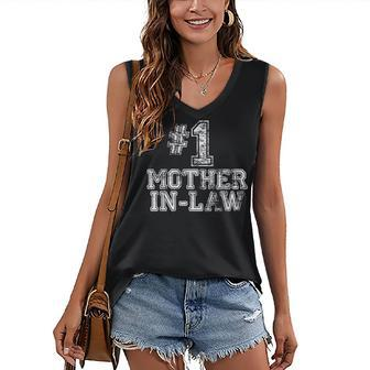 1 Mother-In-Law T - Number One Mothers Day Gift Women's V-neck Casual Sleeveless Tank Top - Thegiftio UK