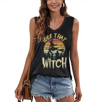 Womens 100 Percent That Witch Halloween Witch Squad Witchcraft Women's Vneck Tank Top - Seseable
