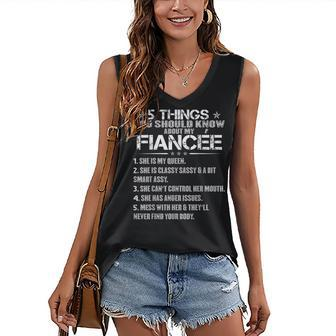5 Things You Should Know About My Fiancée Christmas Day 2022 Women's V-neck Casual Sleeveless Tank Top - Thegiftio UK