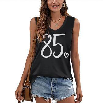 85Th Birthday For Women Eighty-Five Number 85 Years Old Women's V-neck Casual Sleeveless Tank Top - Thegiftio UK