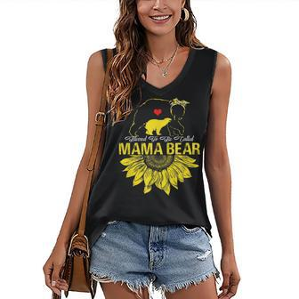 Blessed To Be Called Mama Bear Sunflower Gifts Mothers Day Women's V-neck Casual Sleeveless Tank Top - Thegiftio UK