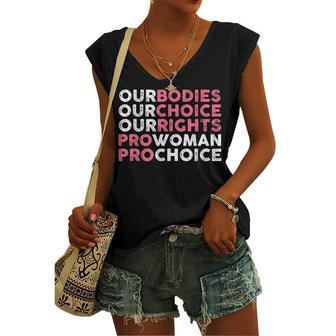 Our Body Choice Rights Pro Woman Pro Abortion Women's Vneck Tank Top - Seseable