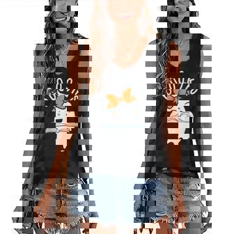 Booooks Halloween Cute Ghost Book Teacher Reading Women's V-neck Casual Sleeveless Tank Top - Thegiftio