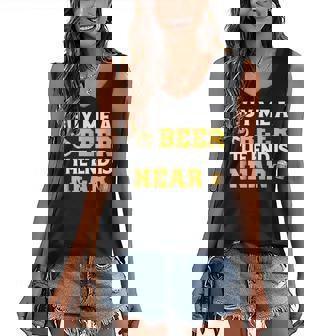 Buy Me A Beer End Is Near Bachelor Party Groom Women's V-neck Casual Sleeveless Tank Top - Thegiftio