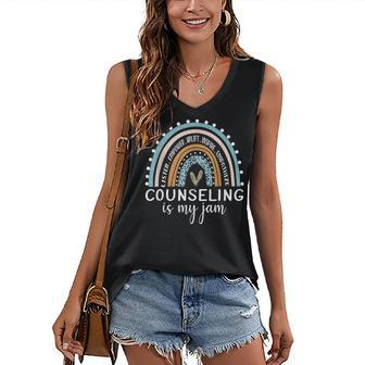 Counseling Is My Jam School Counselor Appreciation Women's Vneck Tank Top - Seseable