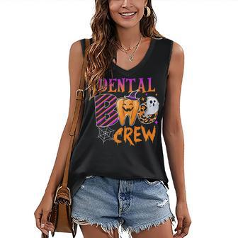 Dental Boo Crew Boo Th Dentist Matching Halloween Women's Vneck Tank Top - Seseable