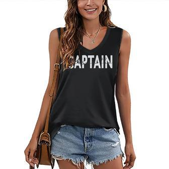 Dibs On The Captain Funny Captain Wife Saying Women's V-neck Casual Sleeveless Tank Top - Thegiftio UK