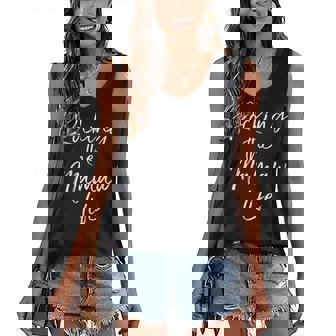 Fun Music Grandma Gift From Grandkids Rocking The Mamaw Women's V-neck Casual Sleeveless Tank Top - Thegiftio UK