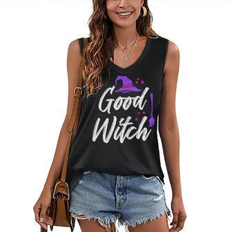 Womens Good Witch Halloween Witches Witchcraft Trick Or Treat Women's Vneck Tank Top - Seseable