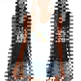 Groovy Pacu Nurse Proud Post Anesthesia Care Unit Women's V-neck Casual Sleeveless Tank Top - Thegiftio