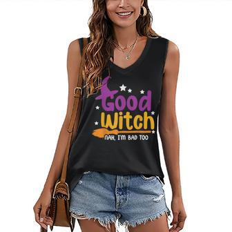 Happy Halloween Good Witch Outfit Halloween Costume Women's Vneck Tank Top - Seseable