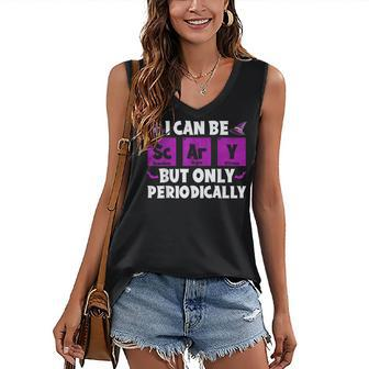 I Can Be Scary But Only Periodically Funny Halloween Vintage Women's V-neck Casual Sleeveless Tank Top - Thegiftio UK