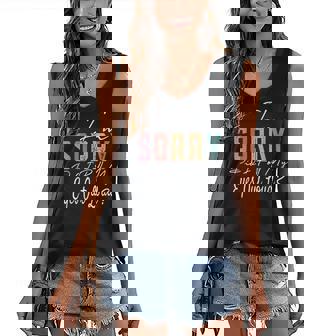 Im Sorry Did I Roll My Eyes Out Loud Funny Sarcastic Retro Women's V-neck Casual Sleeveless Tank Top - Thegiftio