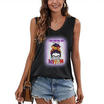 Womens I Just Took Dna Test Turn Out I Am 100 That Witch Halloween V2 Women's Vneck Tank Top - Seseable