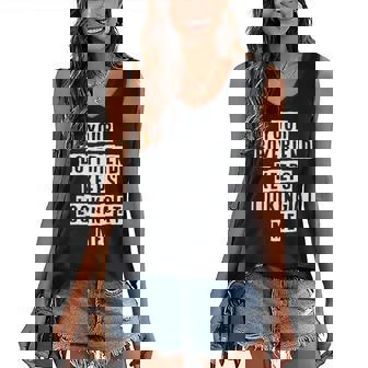 Lovely Funny Cool Sarcastic Your Boyfriend Keeps Looking At Women's V-neck Casual Sleeveless Tank Top - Thegiftio
