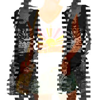 Pro Choice Rise Shine Fight The Patriarchy Women's Vneck Tank Top | Seseable CA