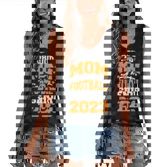 Proud Mom Of A Football Senior 2023 V2 Women's V-neck Casual Sleeveless Tank Top - Thegiftio