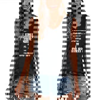 Sad Country Songs & Cold Beer Women's V-neck Casual Sleeveless Tank Top - Thegiftio