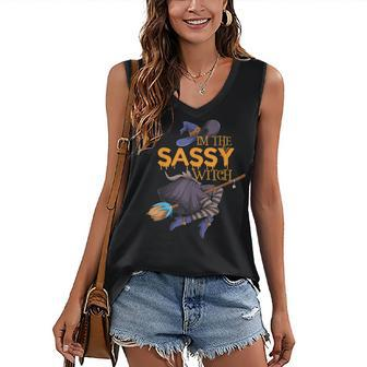 Im The Sassy Witch Halloween Matching Group Costume Women's Vneck Tank Top - Seseable