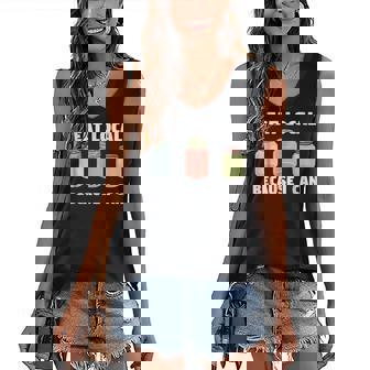 Season Canning I Eat Local Because I Can Women's V-neck Casual Sleeveless Tank Top - Thegiftio