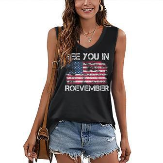 See You In Roevember Us Flag Vintage Women's V-neck Casual Sleeveless Tank Top - Thegiftio UK