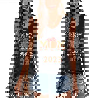 Senior Mom Class Of 2023 Football Graduation Mama 2023 Grad Women's V-neck Casual Sleeveless Tank Top - Thegiftio