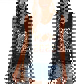Senior Mom Class Of 2023 Football Mom Graduation Leopard Women's V-neck Casual Sleeveless Tank Top - Thegiftio