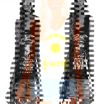 She’S Not Just My Granddaughter Favorite Softball Player Women's V-neck Casual Sleeveless Tank Top - Thegiftio